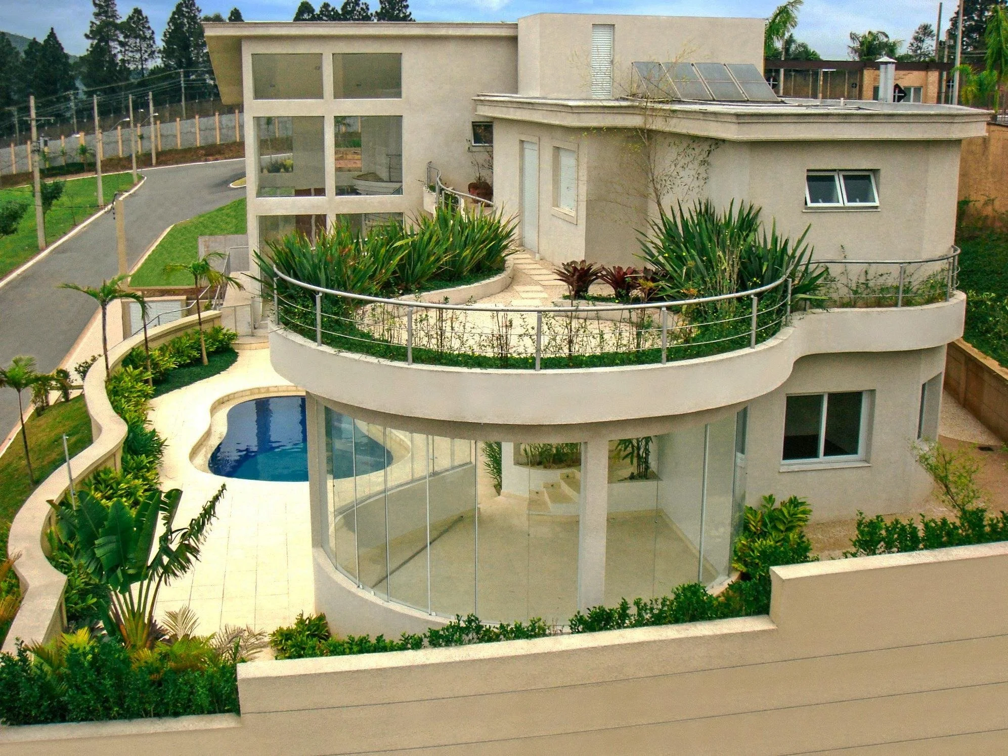 Vista aérea na fase de conclusão do imóvel