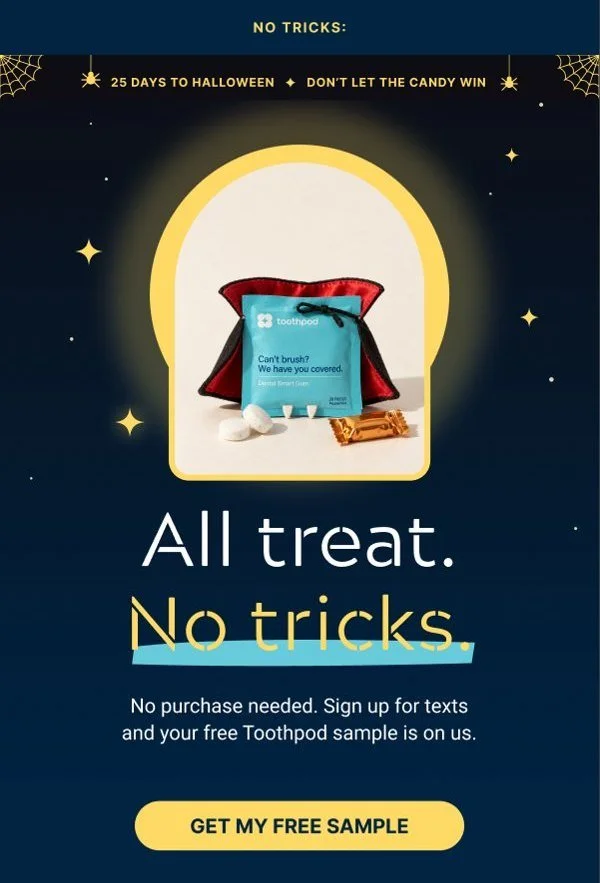 Halloween Campaign email we designed