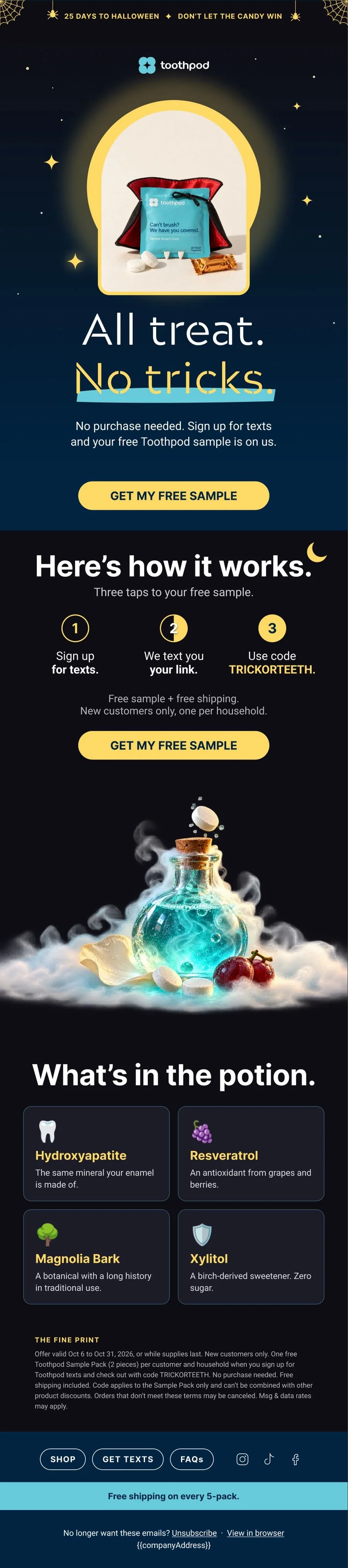 Halloween Campaign email we designed
