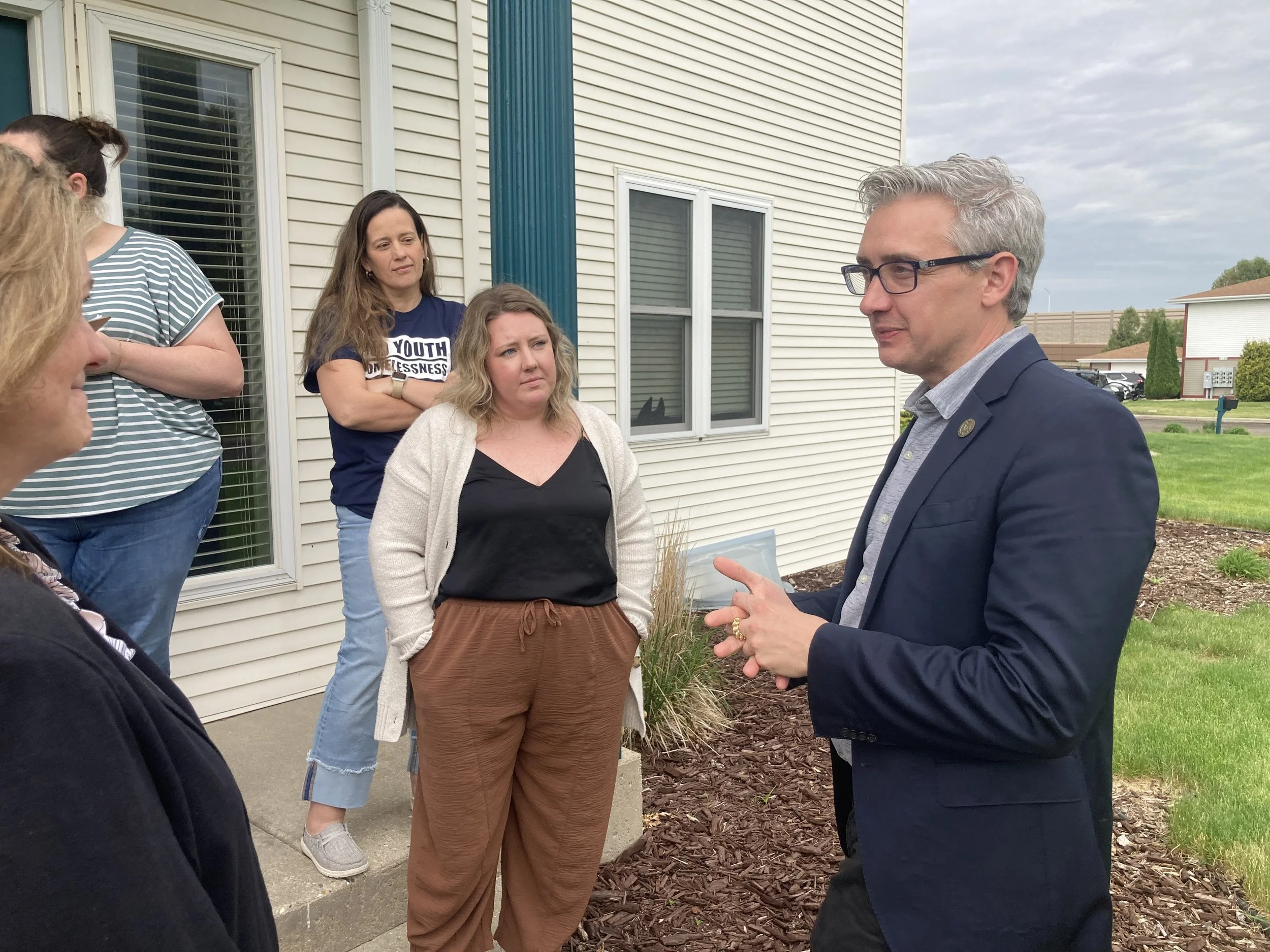 Peter Burgelis with Wisconsin families