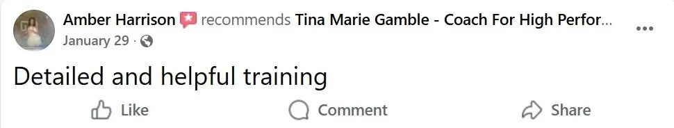 Amber Harrison Facebook review