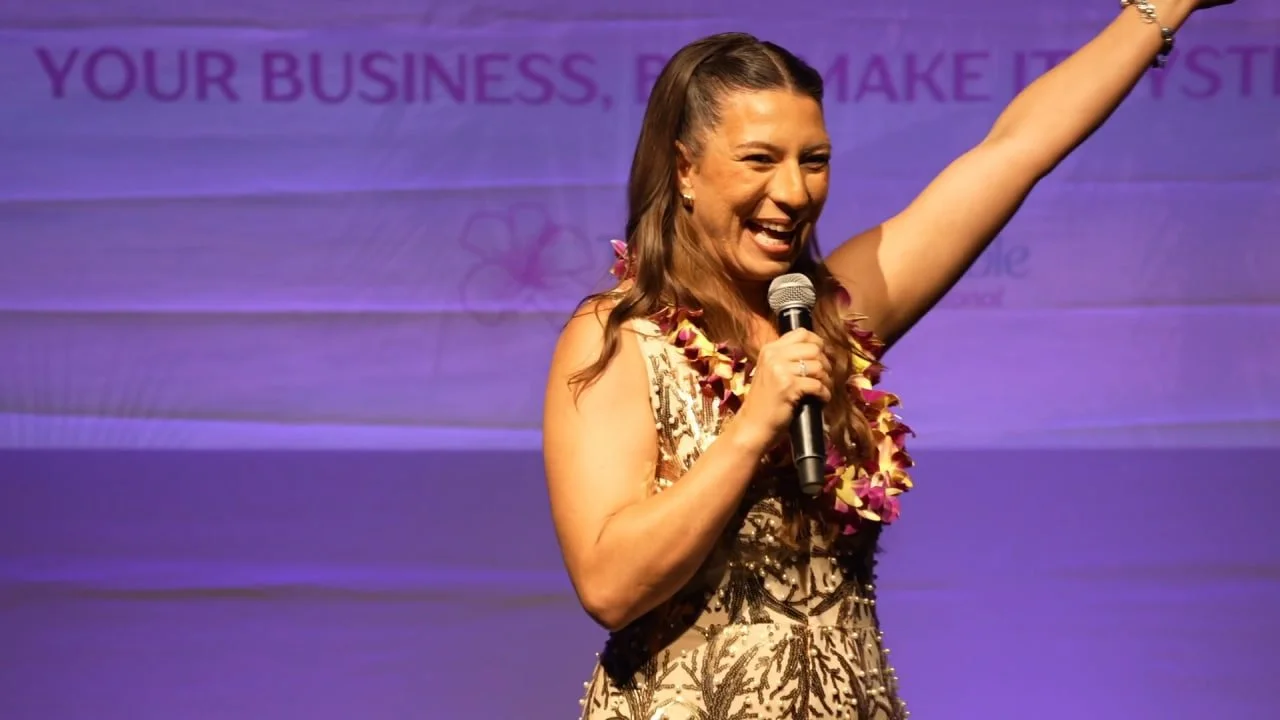 Tina Marie Gamble coaching on stage