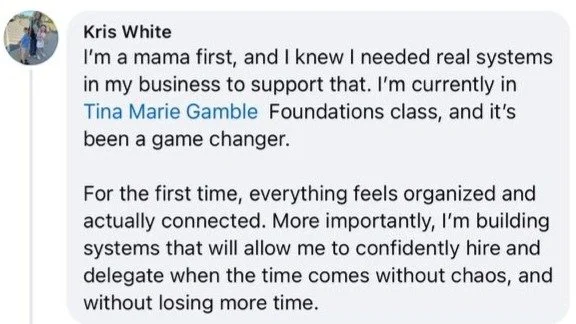 Kris White testimonial
