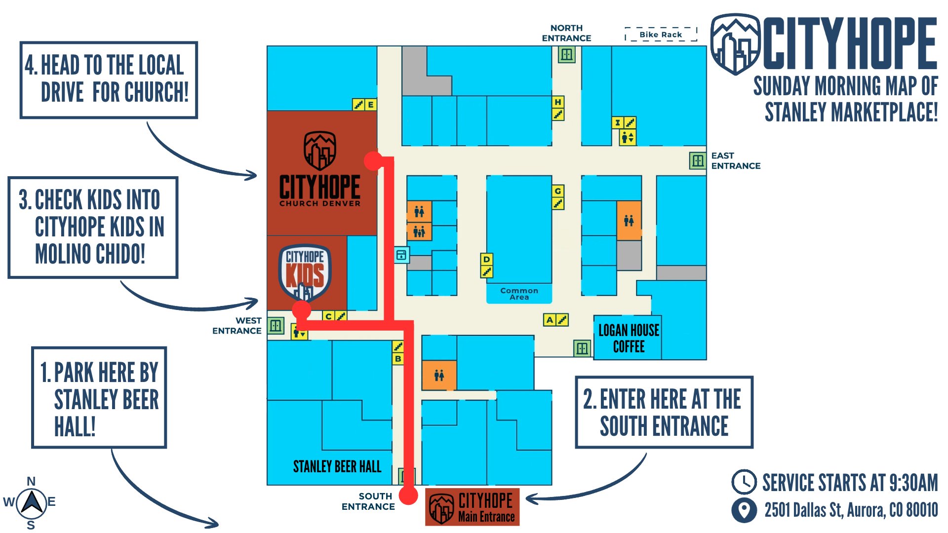 Sunday Morning CityHope Map