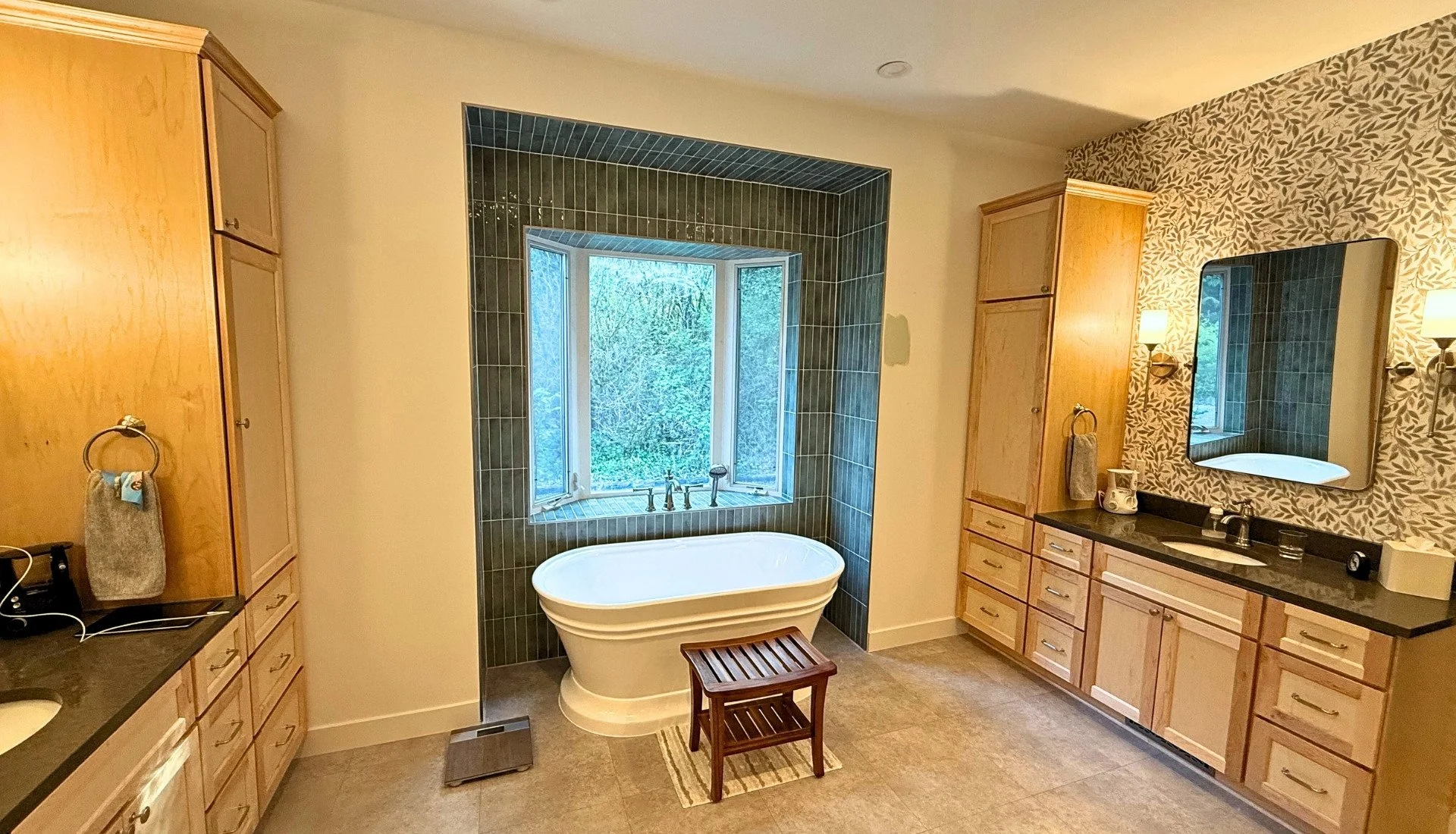 Completed bathroom remodel by TimberworX