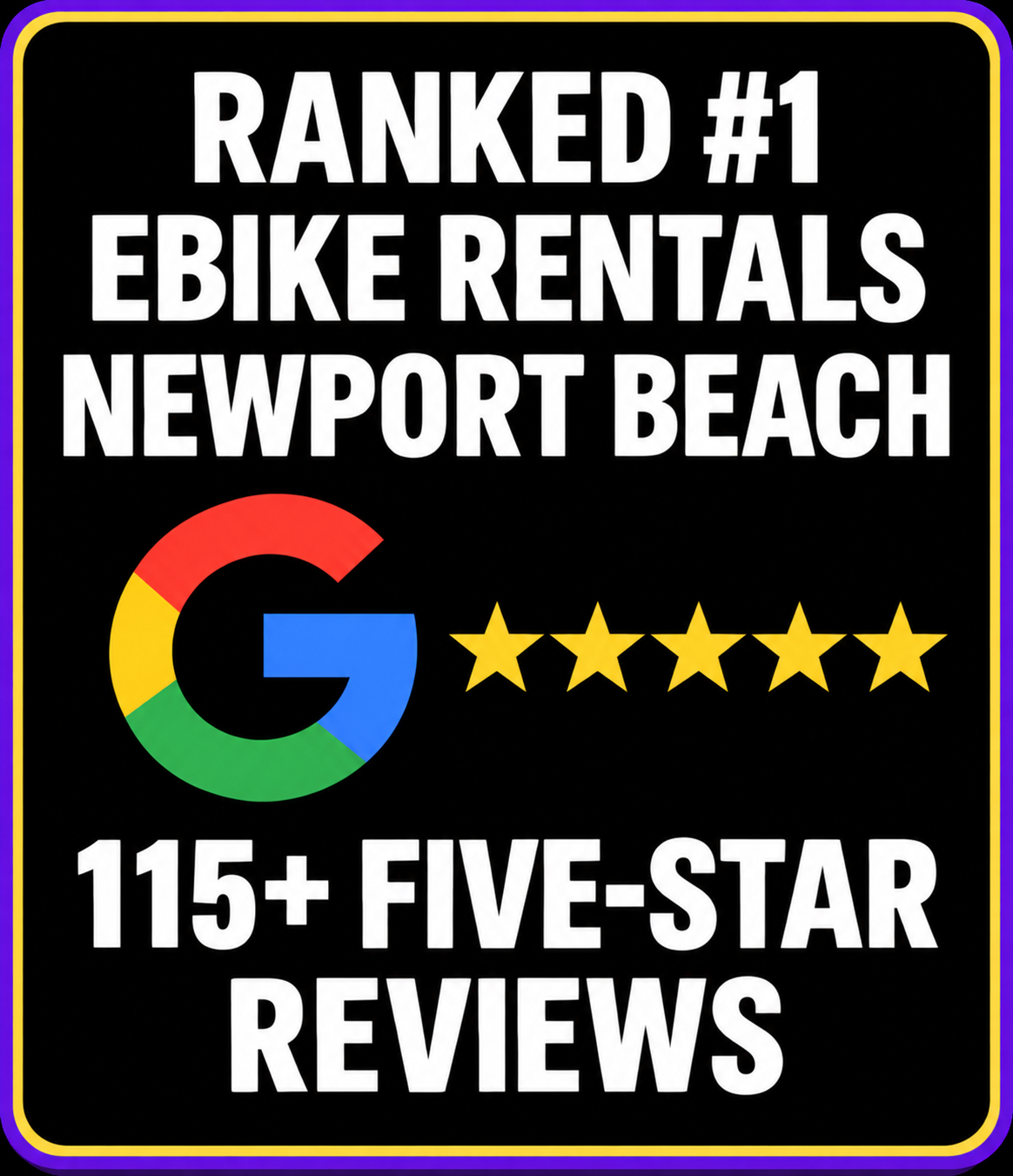 Ranked number one eBike rentals Newport Beach with more than 115 five-star reviews