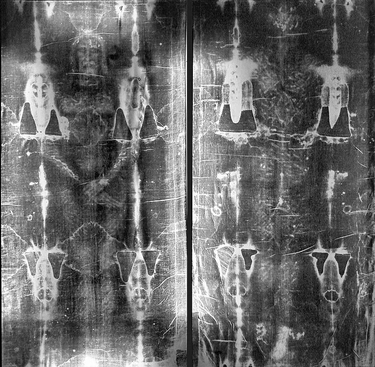 Negative image of the Shroud of Turin (Front and Back)