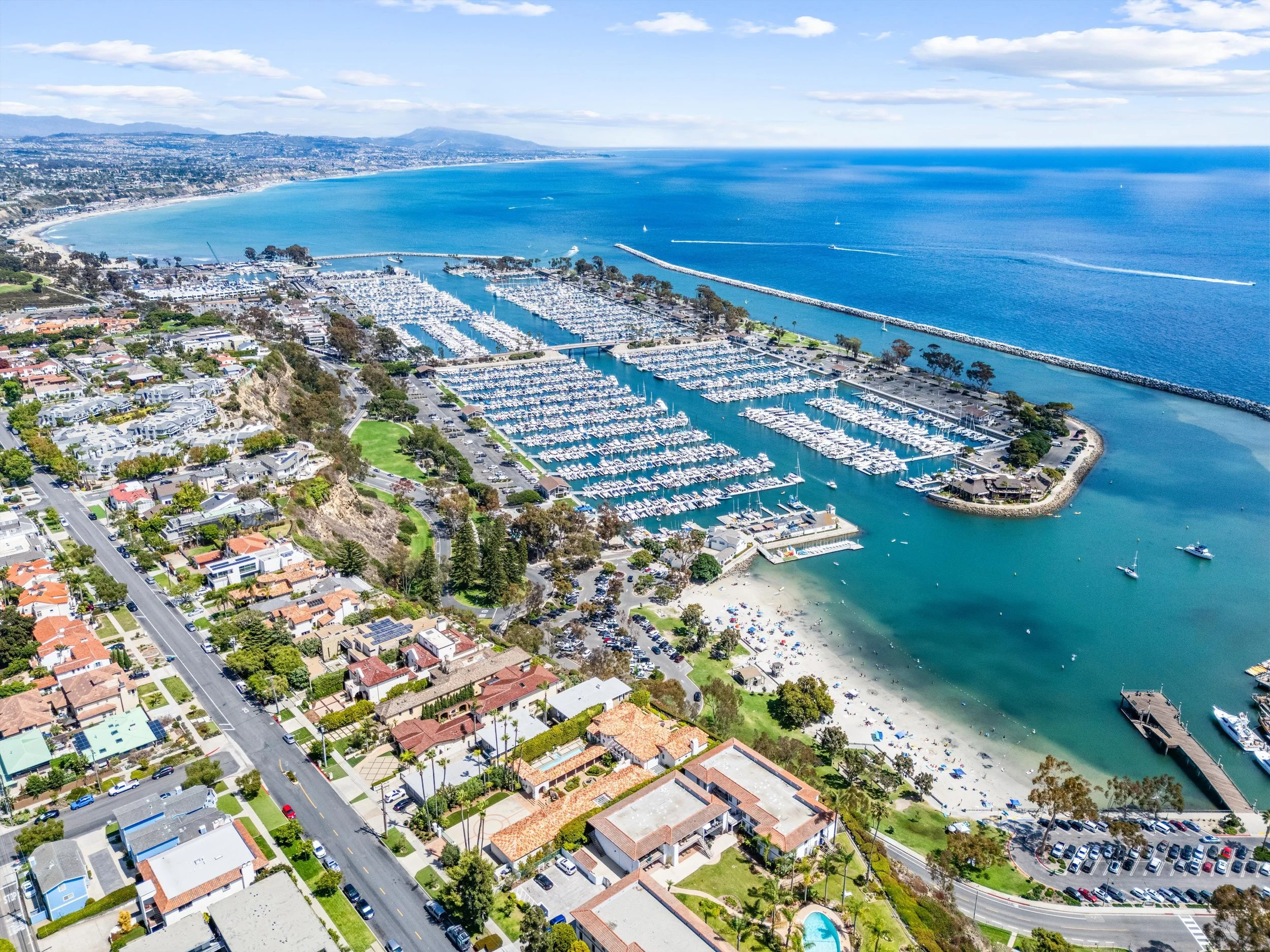 Dana Point Harbor and South Orange County coastline