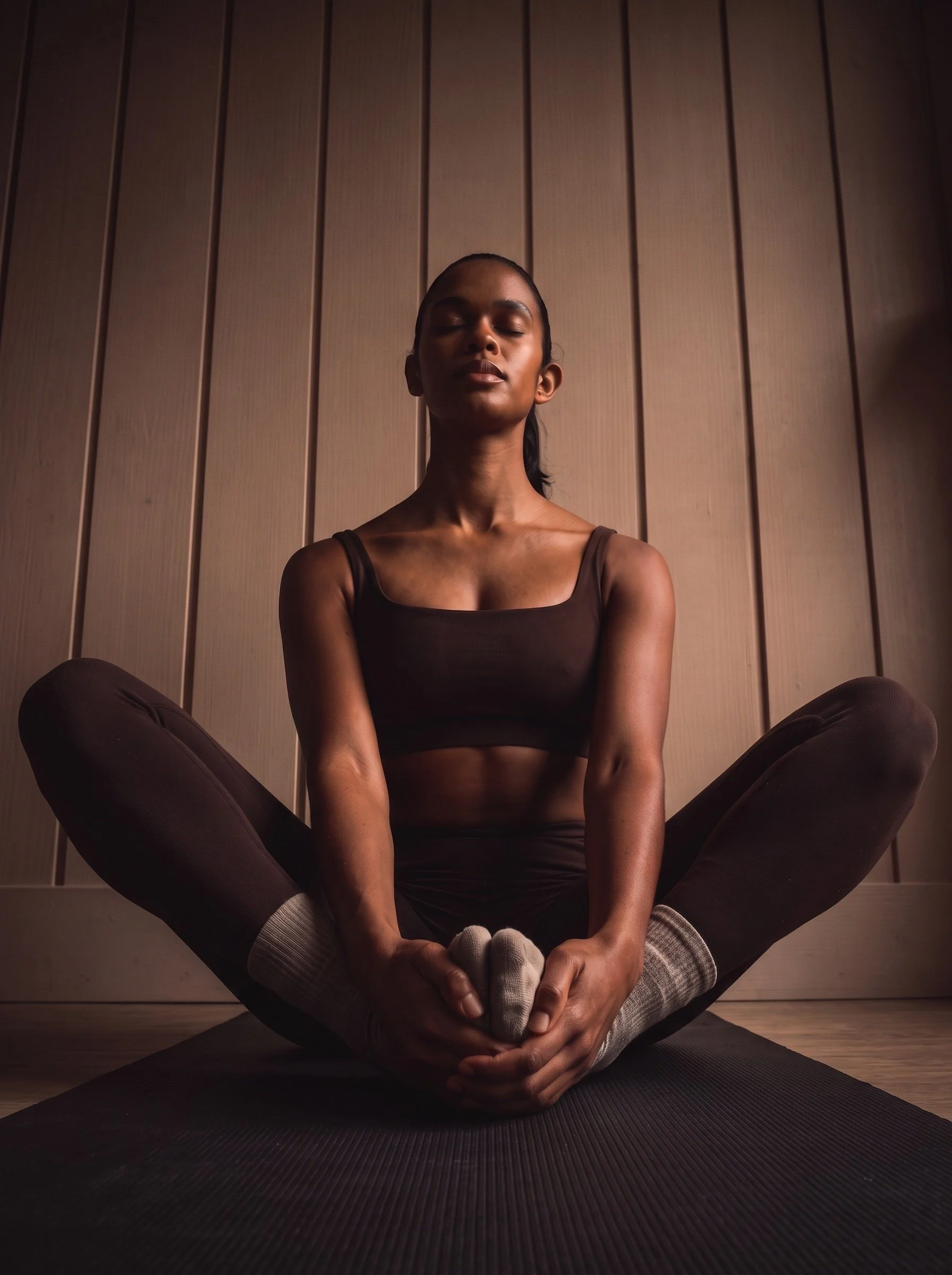 Woman stretching
