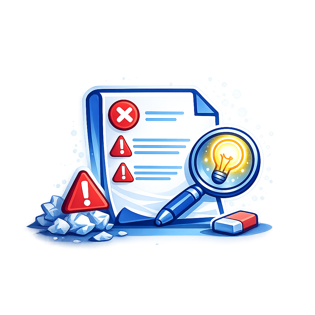 Document showing common personal statement mistakes