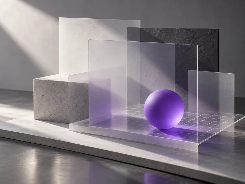 Layered architectural forms representing AI systems