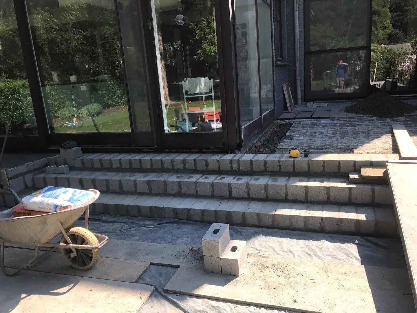tegelwerken terras riolering Antwerpen
