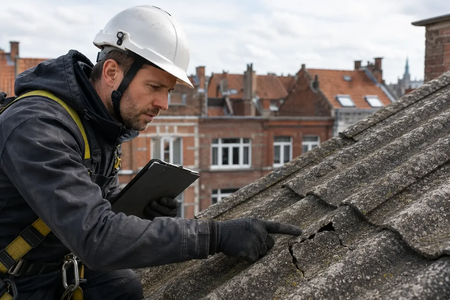 asbestdak inspecteren Deurne Antwerpen - Polyplast NV plaatsbezoek