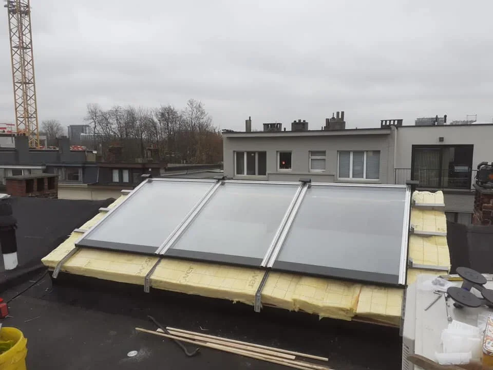 Velux lichtstraat plaatsing gording onderbreken Antwerpen
