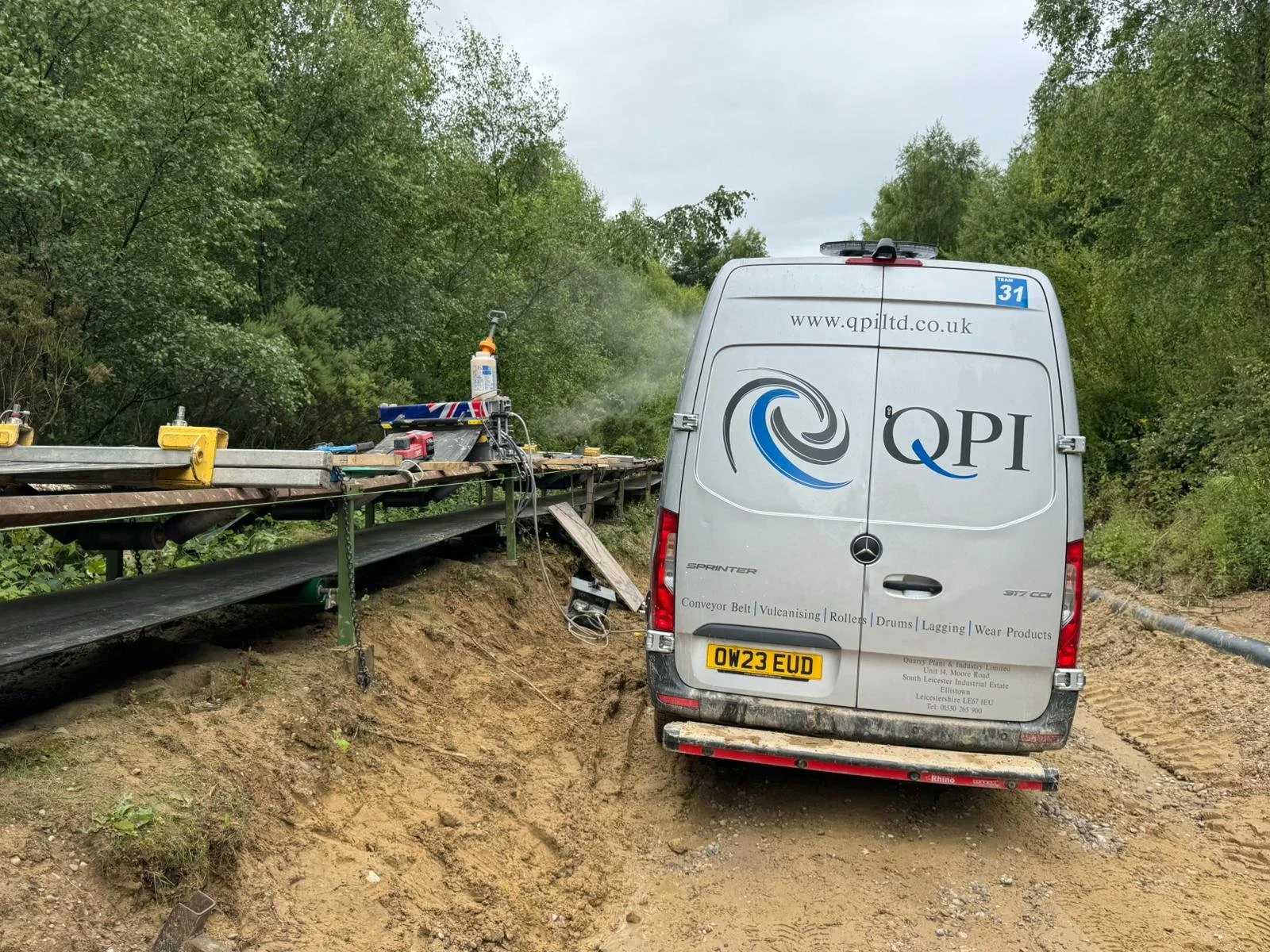 QPI conveyor belt vulcanising and site service support