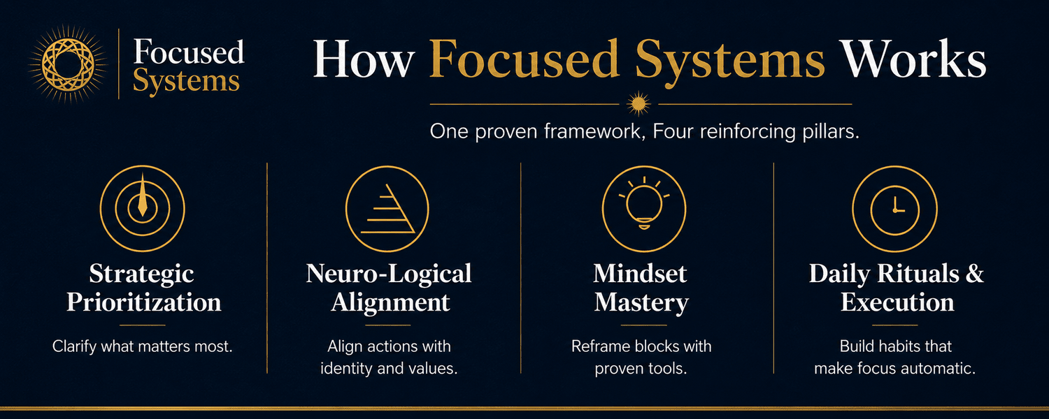 How Focused Systems Works: Strategic Prioritization, Neuro-Logical Alignment, Mindset Mastery, Daily Rituals and Execution