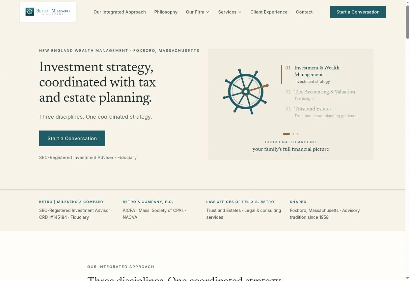 Betro Mileszko website preview