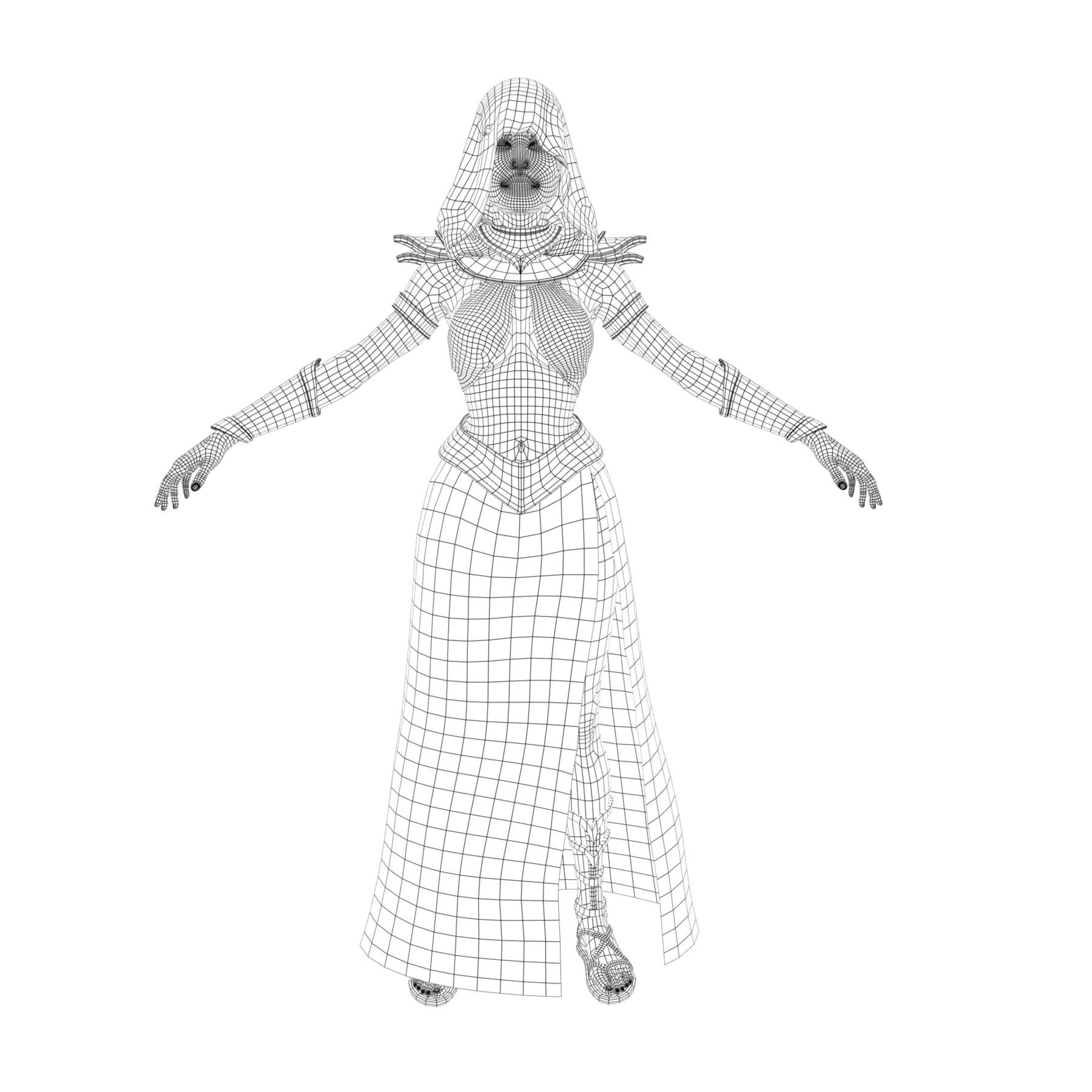 Shattered Realms mage character wireframe
