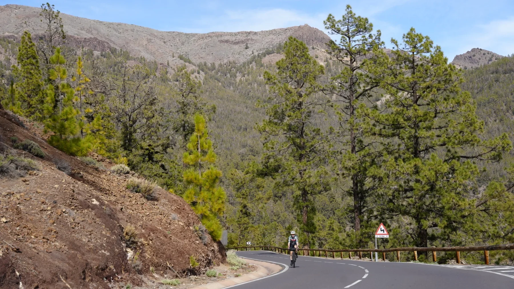 Landschaft und Radstrecke auf Teneriffa
