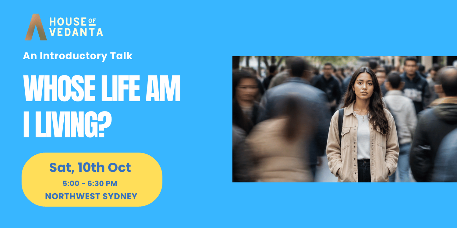 Whose Life Am I Living? Saturday 10 October, 5:00 to 6:30 pm, Northwest Sydney