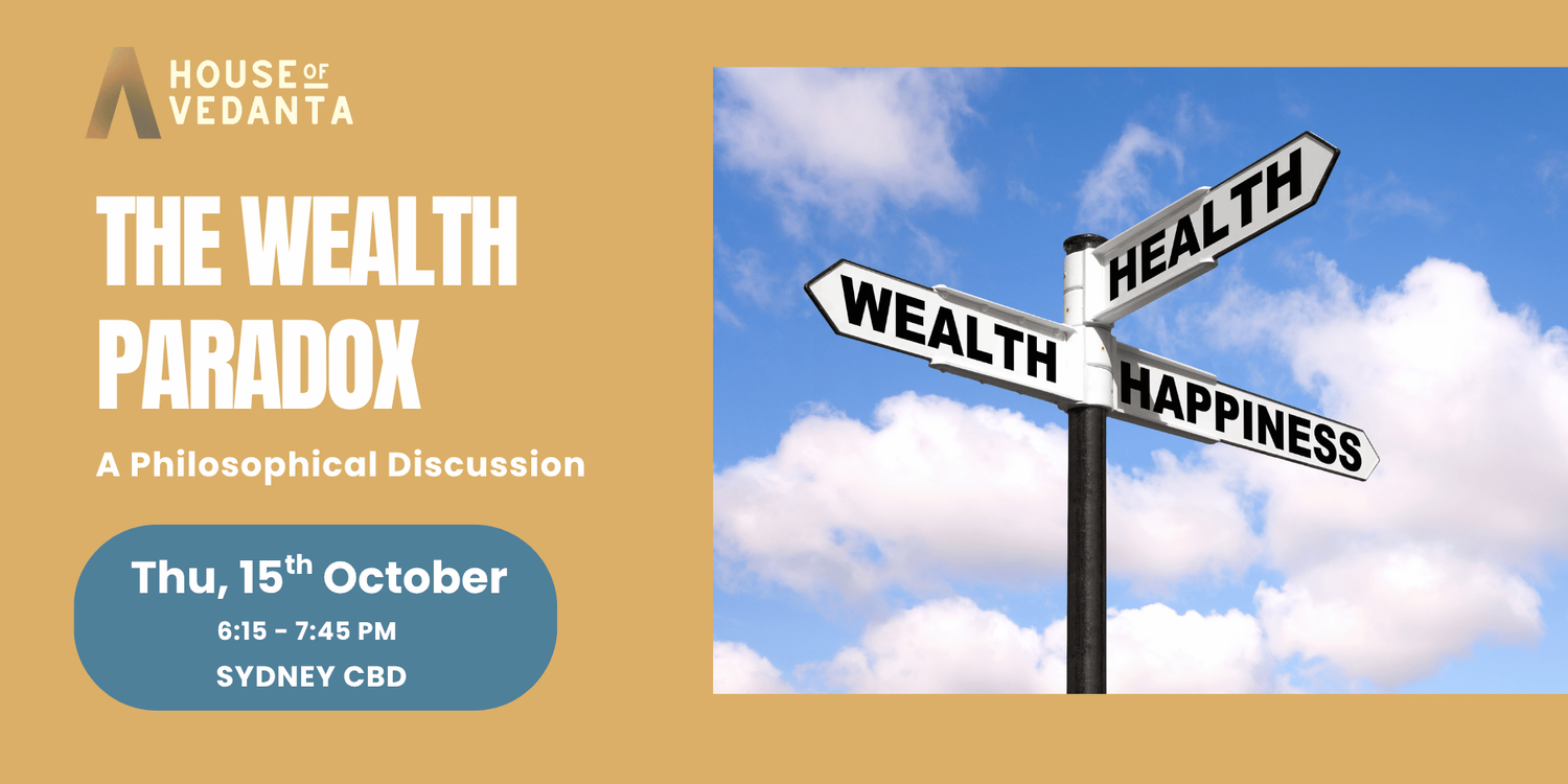 The Wealth Paradox. Thursday 15 October, 6:15 to 7:45 pm, Sydney CBD