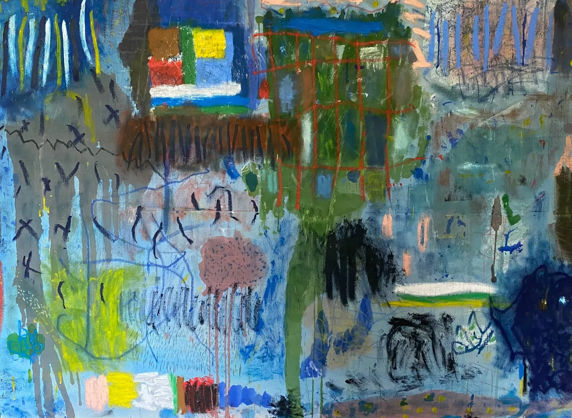 Chromantic Whirlwind, original abstract painting by Tampa Bay area artist Marcus Bacher