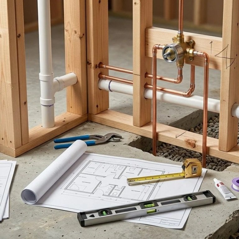 bathroom remodel plumbing quote document with price breakdown