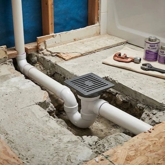 vintage clawfoot tub removed from cramped bathroom