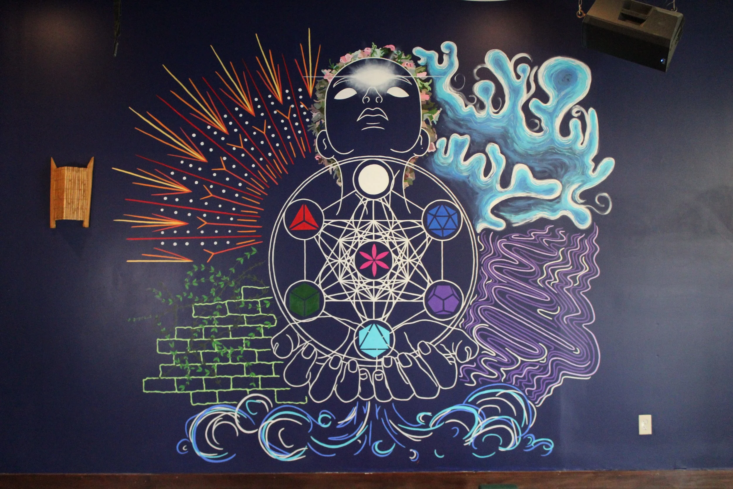 Mural inside Studio Shree at Thrive Yoga