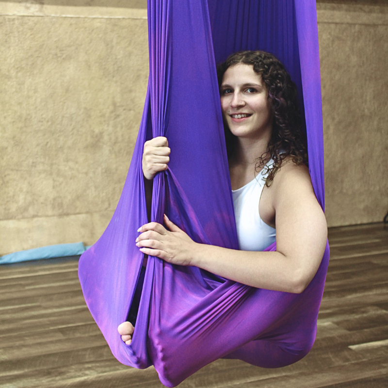 Meg Flannery yoga pose