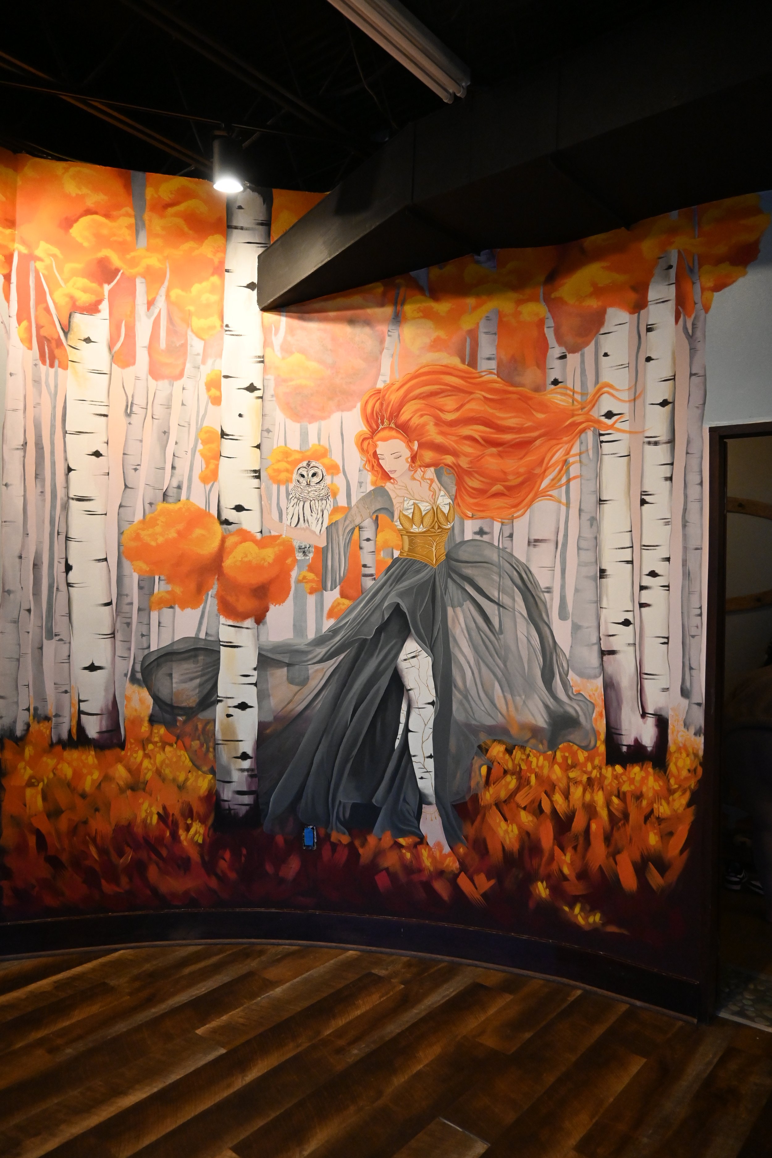 Mural inside Studio Shanti at Thrive Yoga