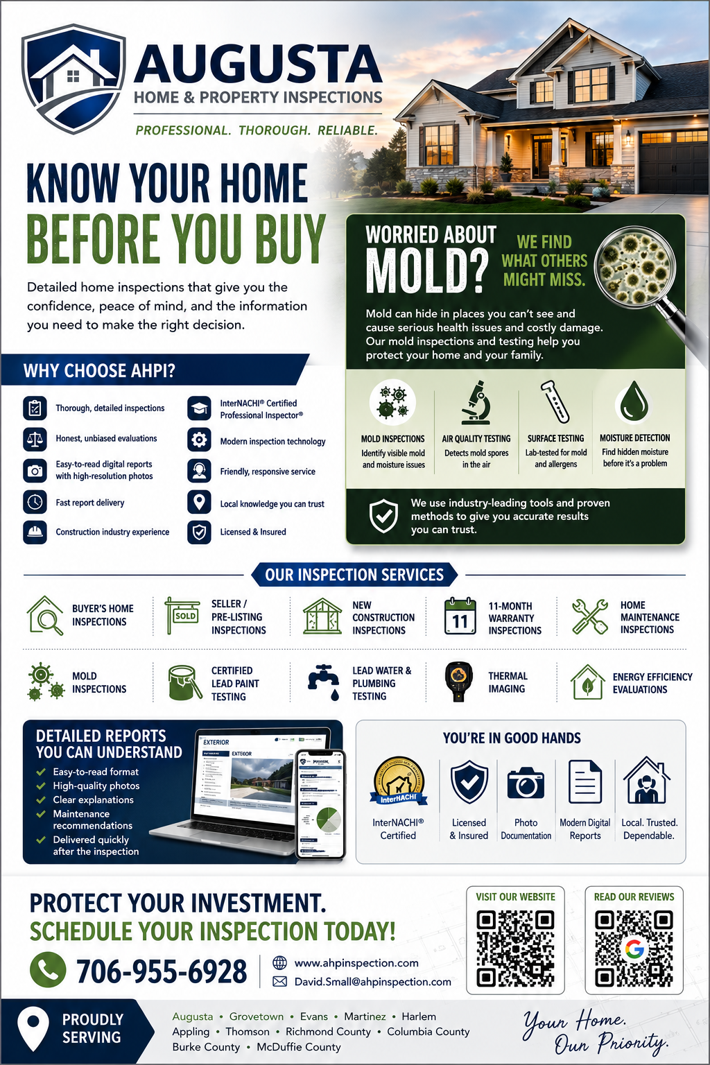 Know Your Home Before You Buy - AHPI Mold Testing Flyer
