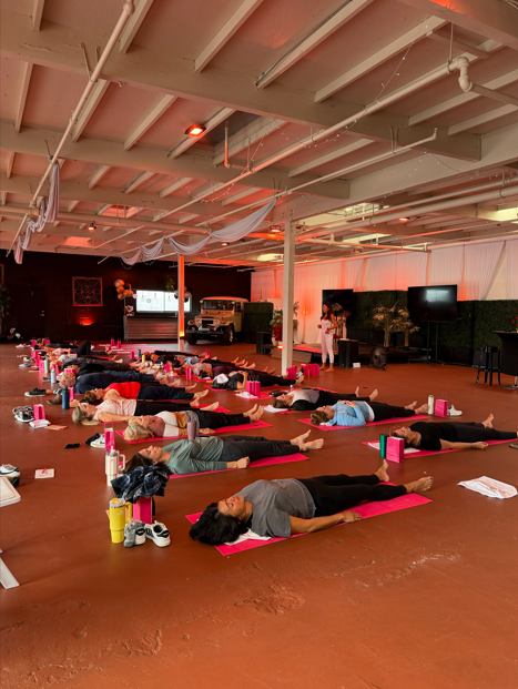 Guests resting after breathwork