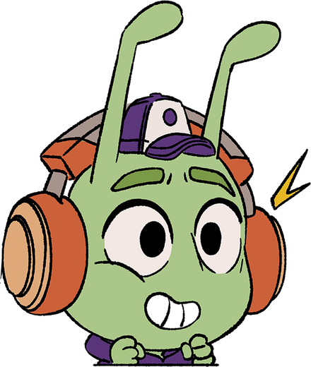 chill caterpillar, excited