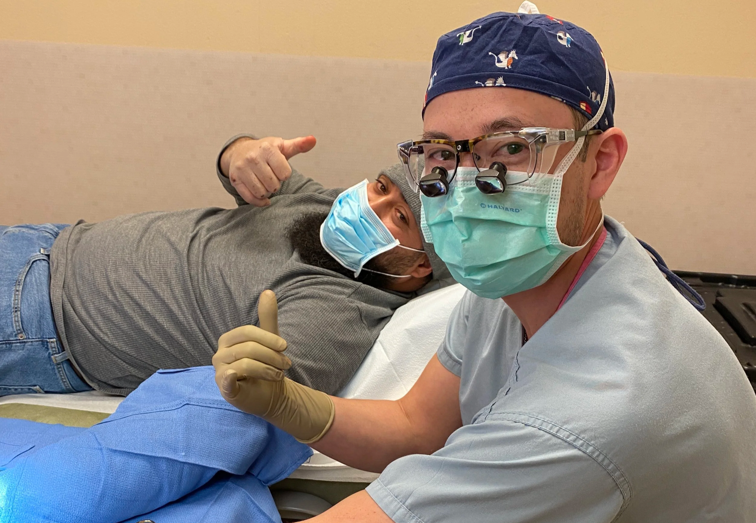 Dr. Swenson caring for patients