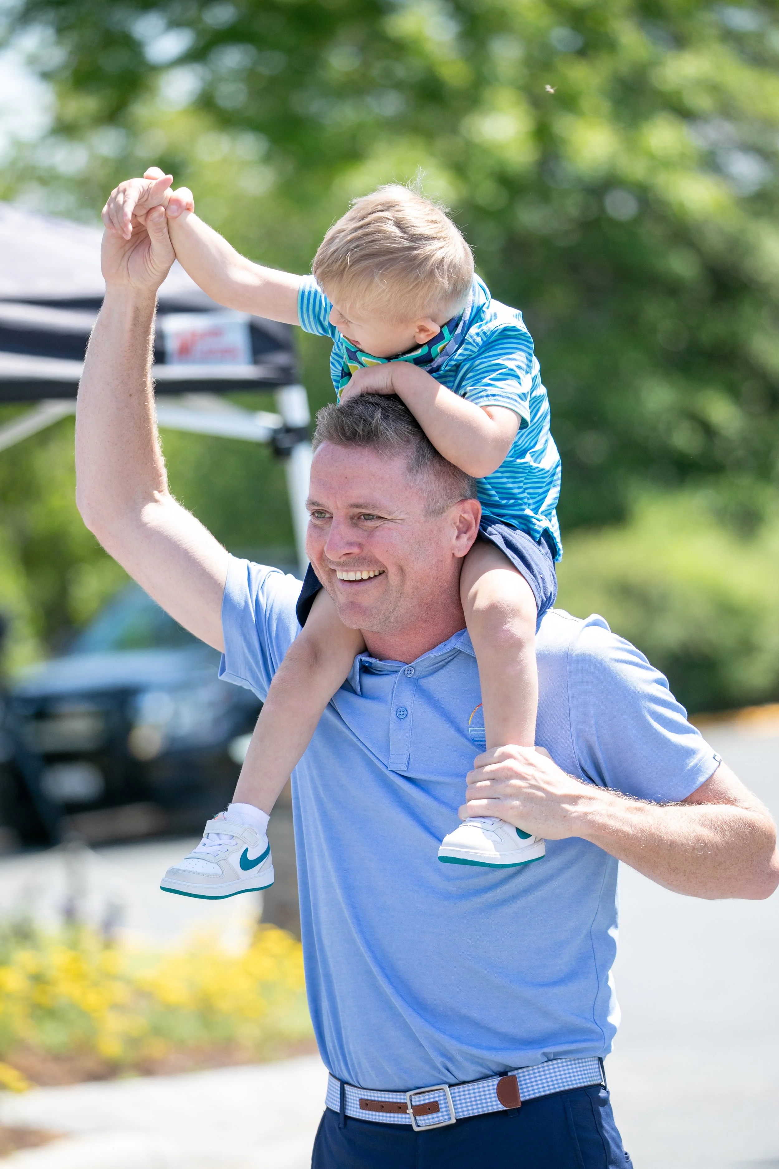 James Roberts with his son Hudson