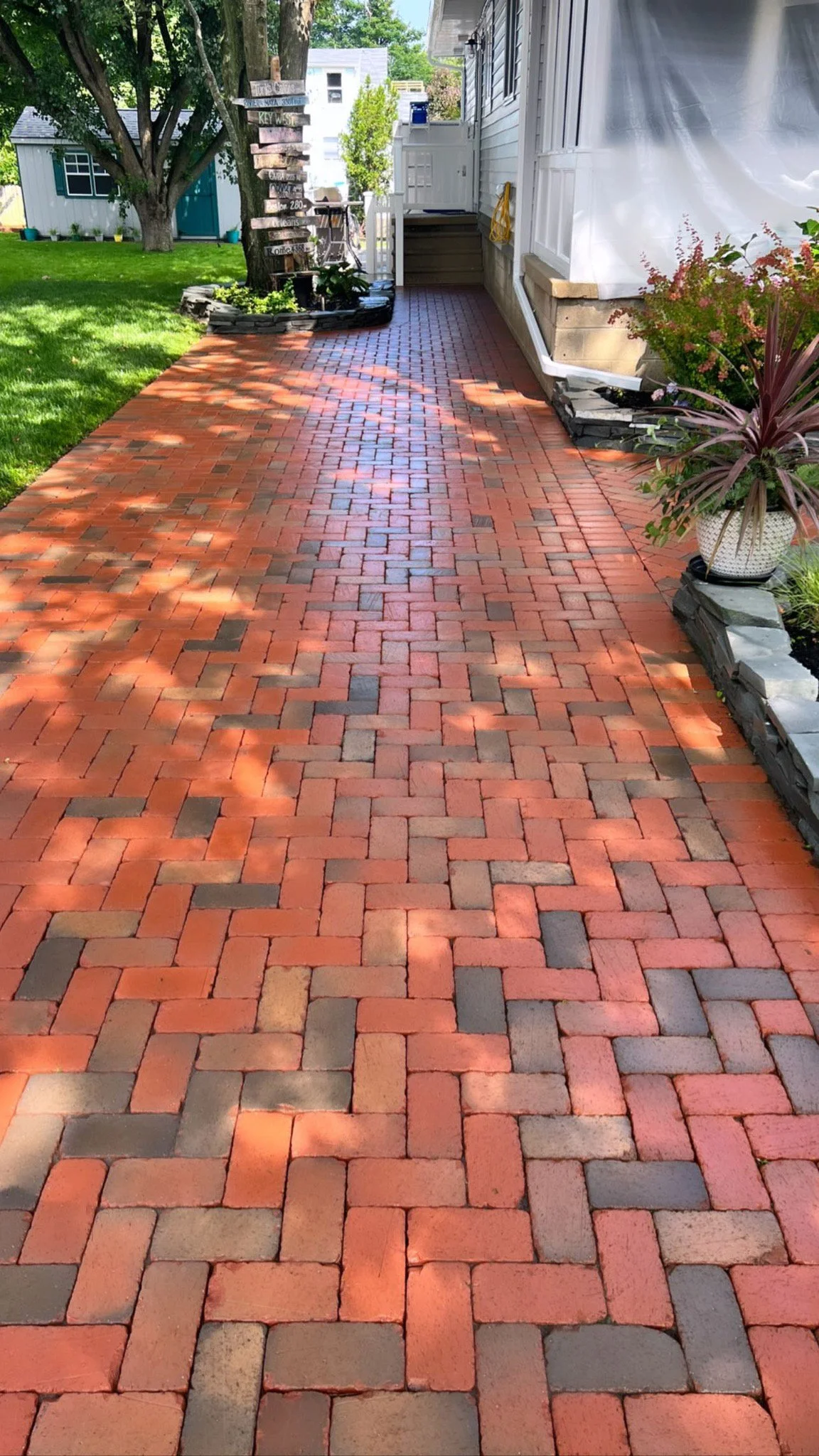 Paver patio power washing Shore