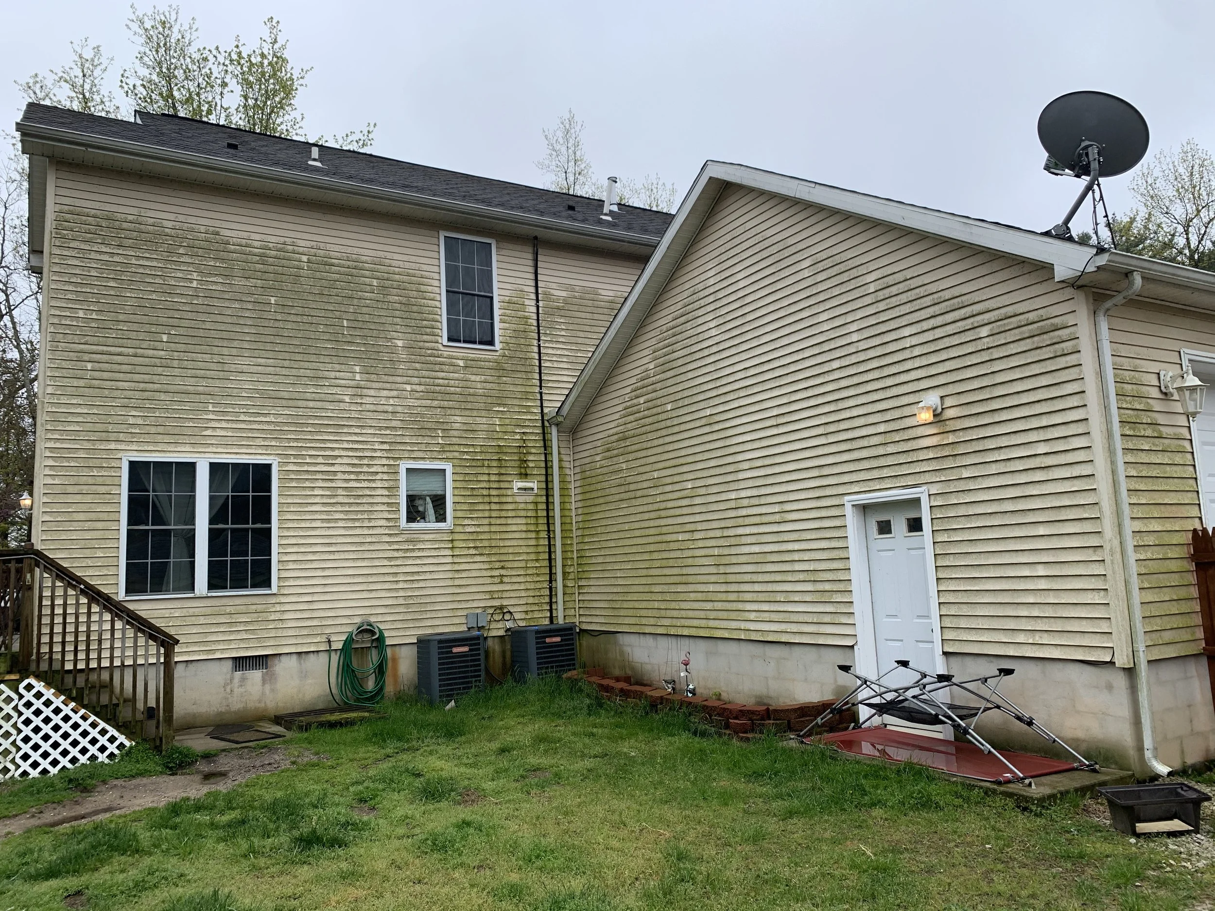 Before residential power washing Cape May