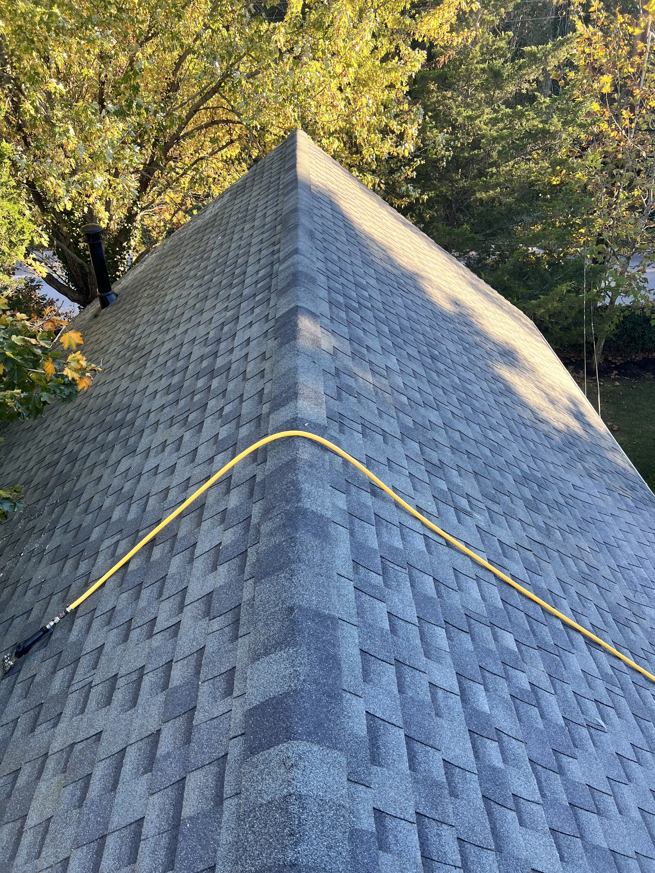 Roof cleaning before after Jersey Shore