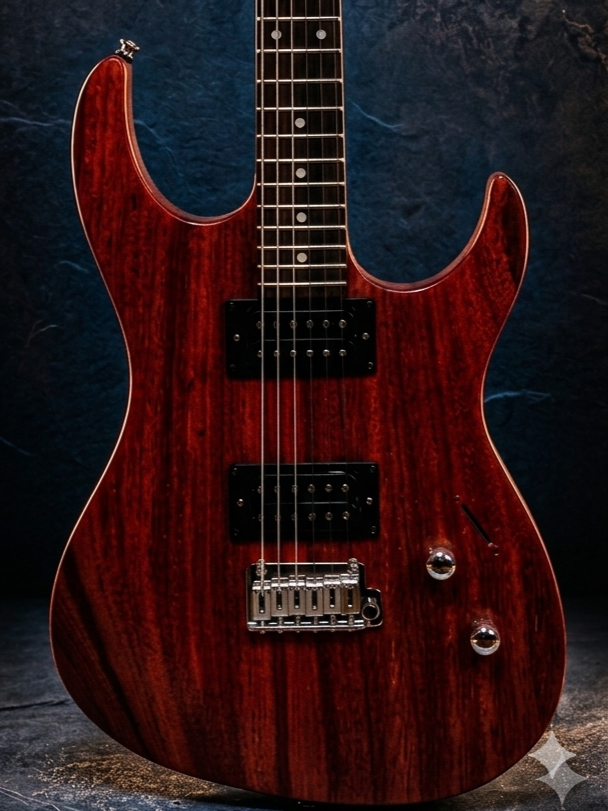 Guitarra Cima de doble cutaway en madera de padouk