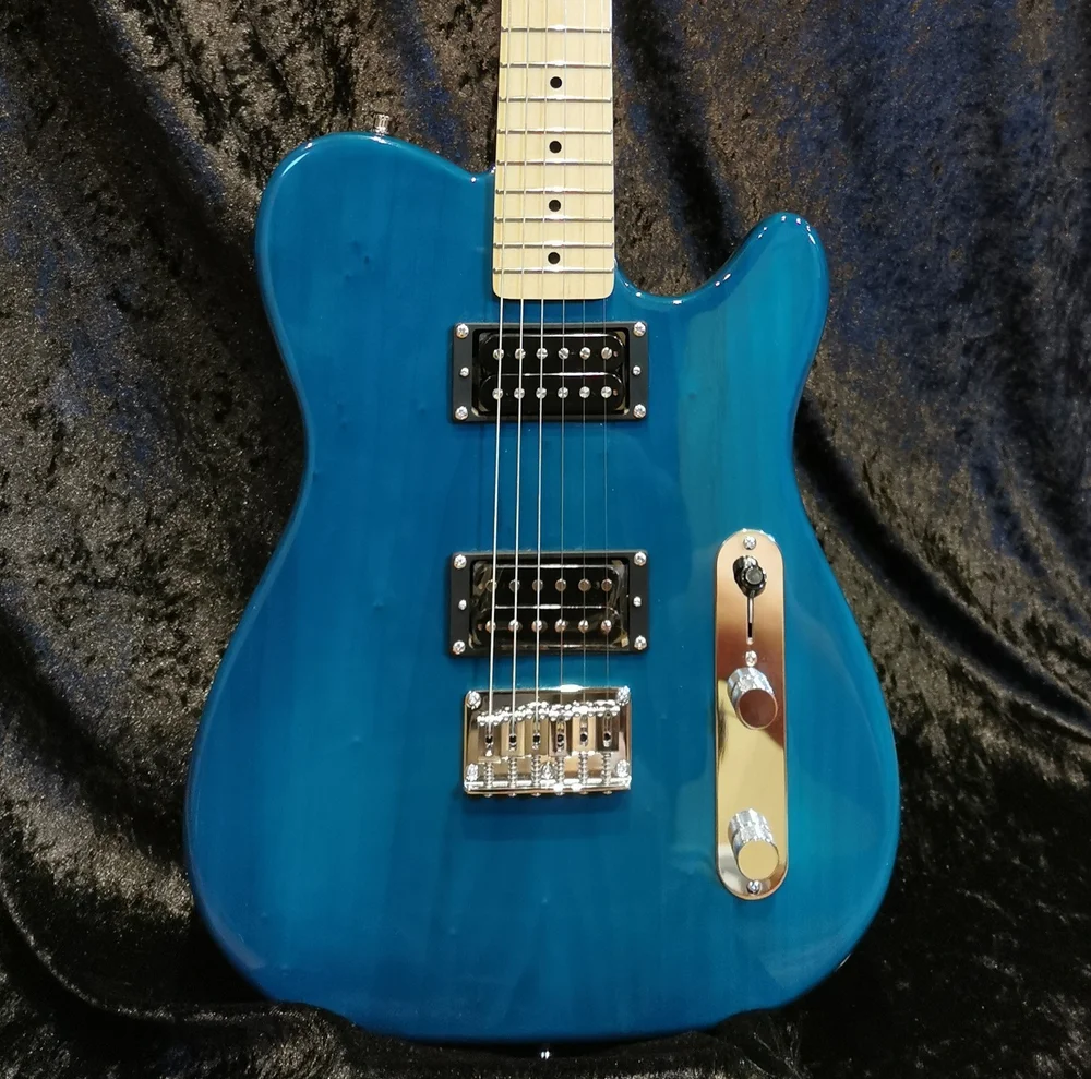 Guitarra Cima azul con dos pastillas humbucker