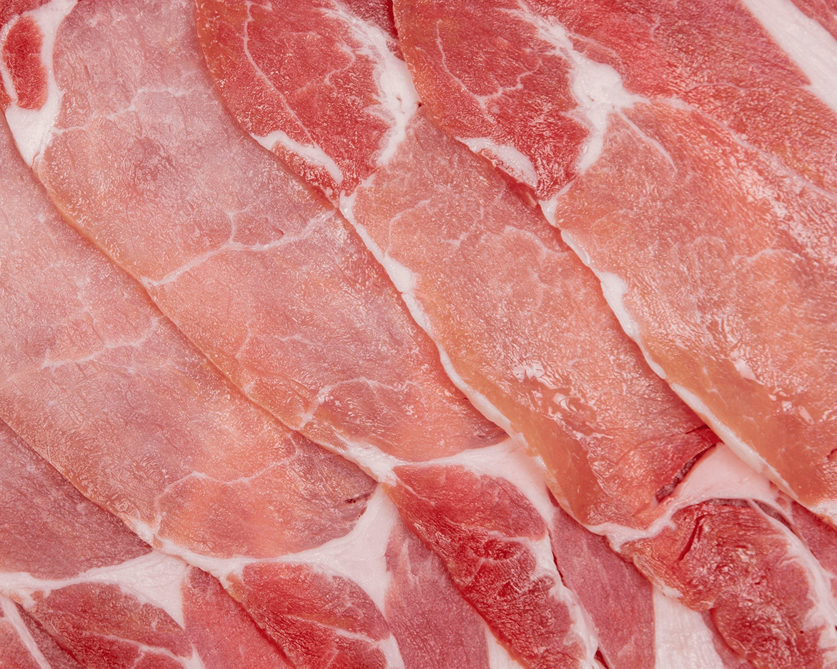 Slices of processed meat