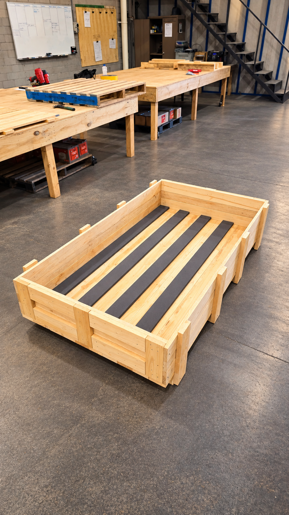 Made-to-order timber pallet and skid base