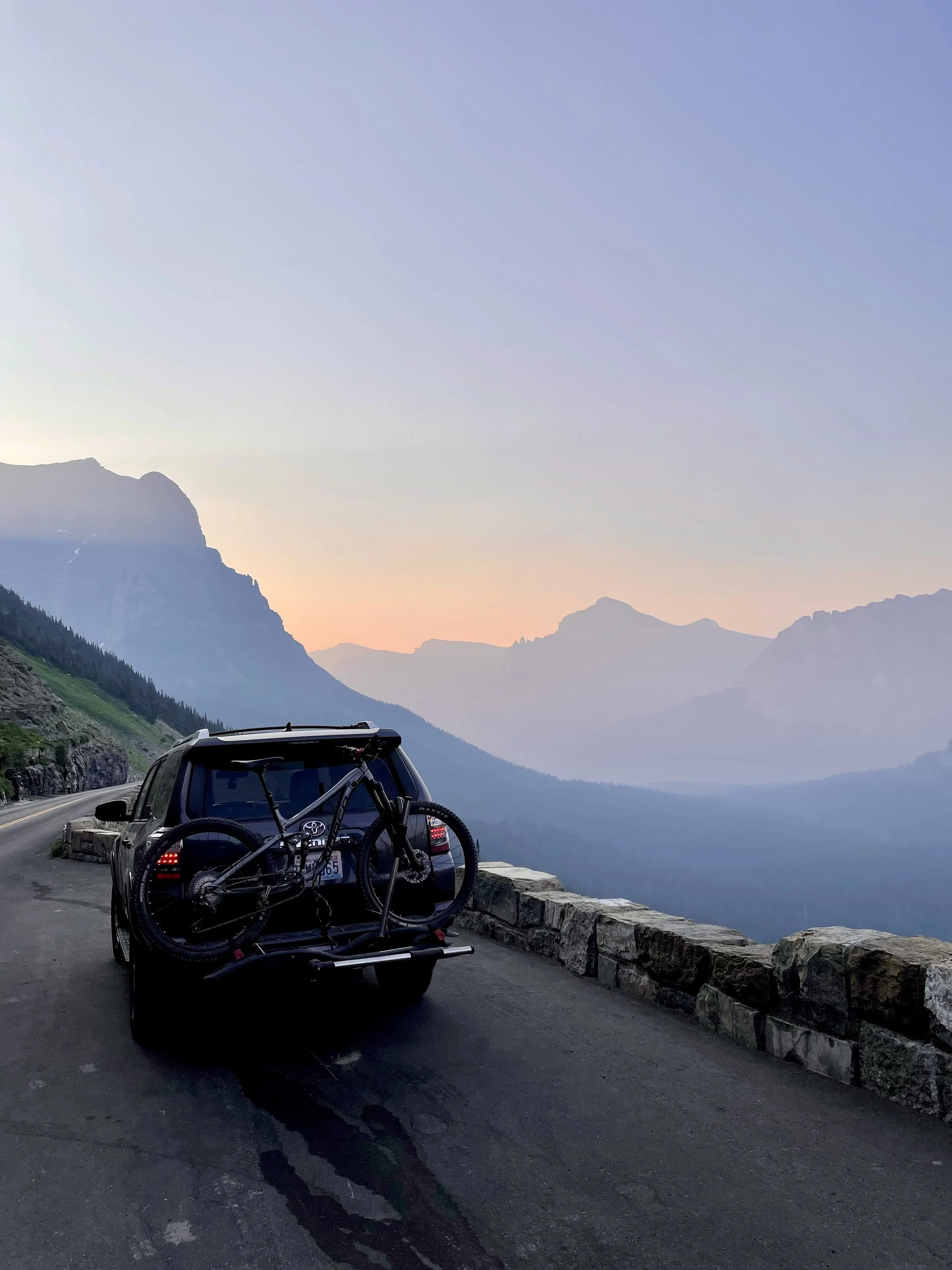 Glacier National Park sunset with 4Runner