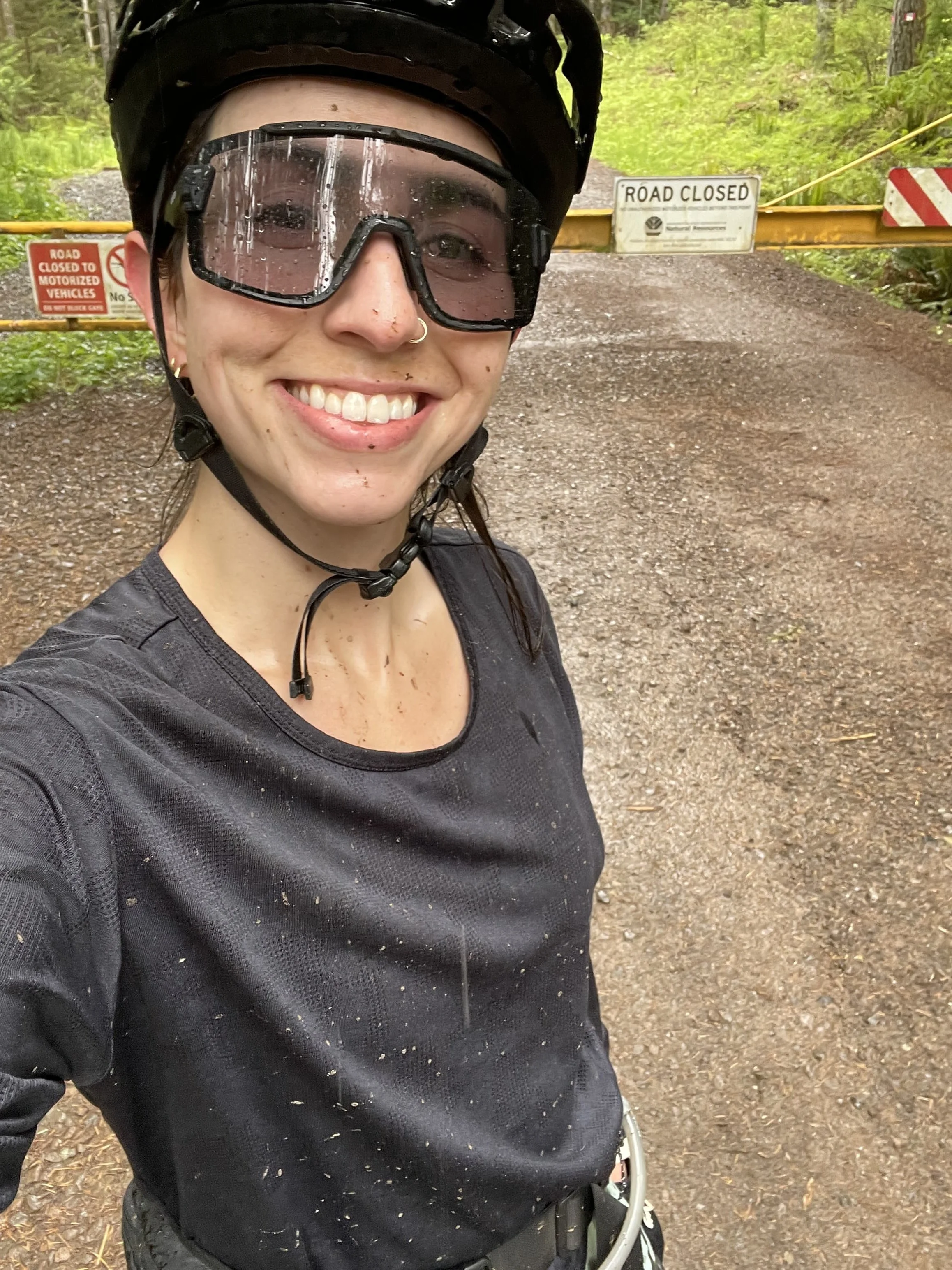 Post-ride selfie on a PNW trail