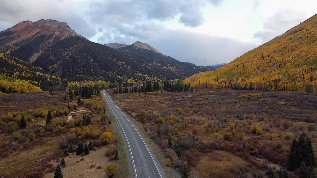 Colorado autumn road