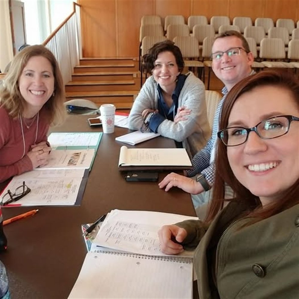 Elaine Pendergrass consulting with ministry leaders