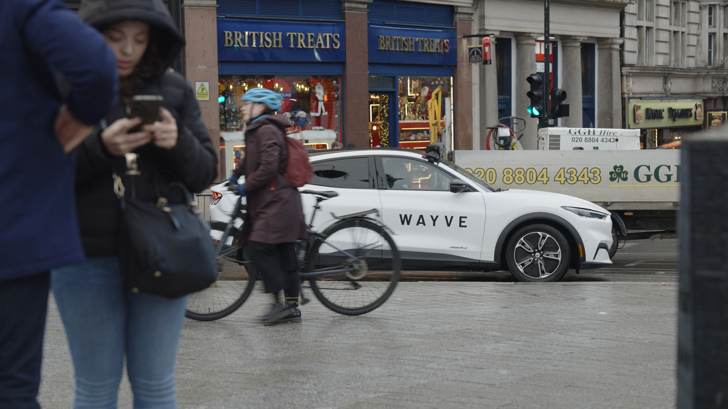 A Wayve self-driving car on a London street.