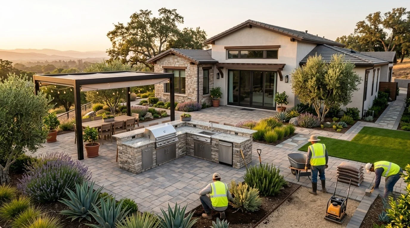 Landscape construction built right below the surface by Specialty Landscape