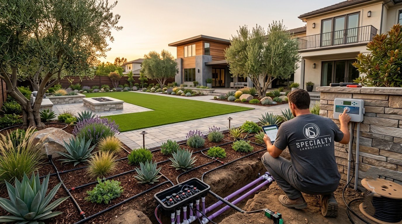 Irrigation controller checked during a system repair and troubleshooting visit by Specialty Landscape